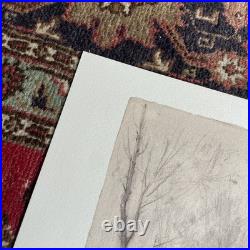 XAVIER DE PORET Lithographie Originale Cerf Biche Faon Provenance Lucien CLERGUE