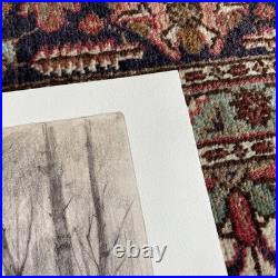 XAVIER DE PORET Lithographie Originale Cerf Biche Faon Provenance Lucien CLERGUE