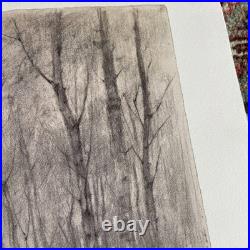 XAVIER DE PORET Lithographie Originale Cerf Biche Faon Provenance Lucien CLERGUE