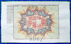 XVIII ème Dépt 57 Beau Plan de Phalsbourg par Gabriel Bodenehr 33 x 19 1720