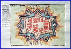 XVIII ème Dépt 57 Beau Plan de Phalsbourg par Gabriel Bodenehr 33 x 19 1720