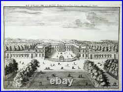 XVIII ème- Dépt 78 Plan du Palais de Clagny à Versailles par de Fer 41x29 1705