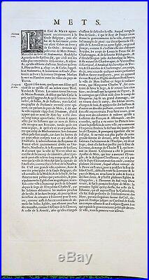 XVII ème Duché de Lorraine Superbe Carte par Willem Blaeu 57 x 48 Editée 1636