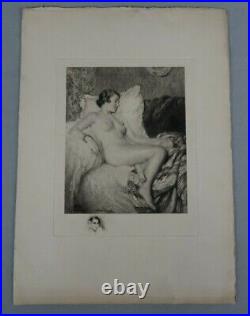 Xavier BRICARD estampe gravure femme nue numérotée 189/265 etching