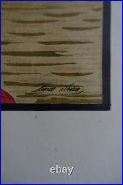 Xavier Sager (1870-1930) lithographie originale Art déco Coquetterie