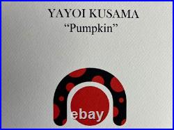 Yayoi Kusama Citrouille Lithographie Mori Museum COA Original Numéroté à