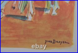 Yves BRAYER Les chevaux du cirque Pinder, LITHOGRAPHIE signée, 1961