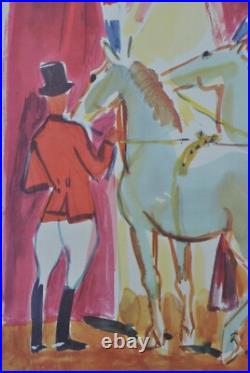 Yves BRAYER Les chevaux du cirque Pinder, LITHOGRAPHIE signée, 1961