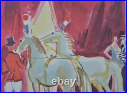 Yves BRAYER Les chevaux du cirque Pinder, LITHOGRAPHIE signée, 1961 Yves BRAYER Les chevaux du cirque Pinder, LITHOGRAPHIE signée, 1961